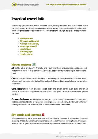 example page 5 from our offline Travel Guide for United Kingdom
